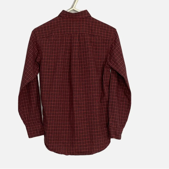 Ralph Lauren Boy’s Button Down Plaid Shirt Size Large 14-16 Red Blue - Picture 2 of 9
